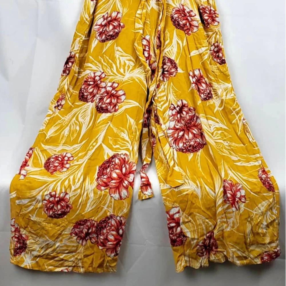 Lulus Garden's Glory Mustard Yellow Floral Print Culotte Jumpsuit - Picture 5 of 13